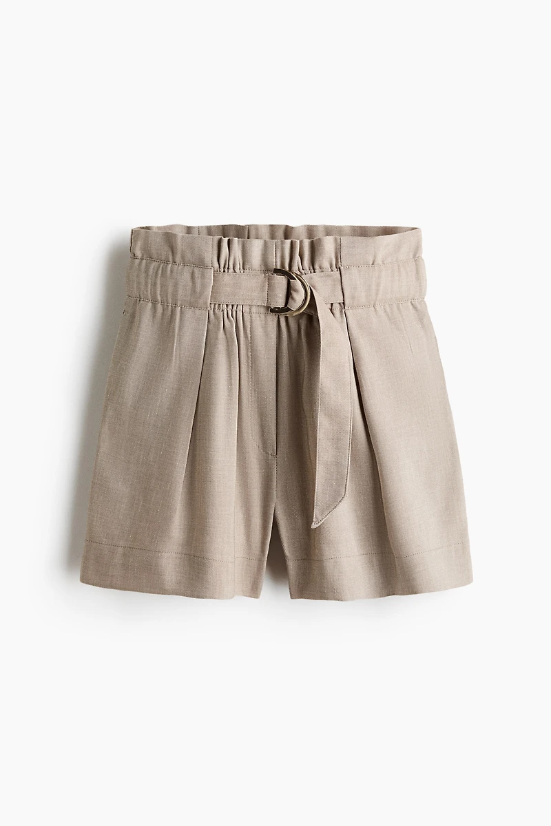 Paper Bag Shorts with Belt