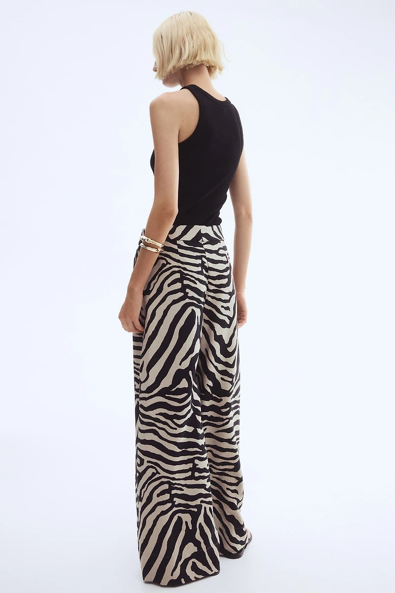 Pantalon large en sergé