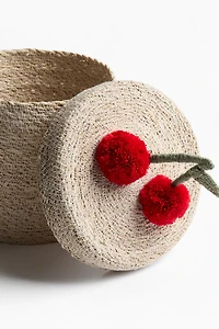 Pompom Seagrass Storage Basket