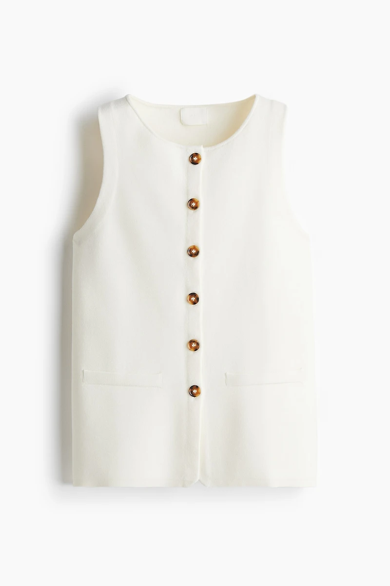 Chandail sans manches en tricot fin