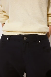 Wide-Leg Linen-Blend Pants