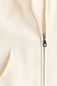 Fine-Knit Hooded Jacket