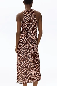 Robe sans manches avec encolure bénitier