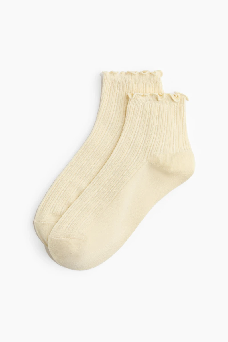 3-pack rib-knit ankle socks