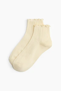 3-pack rib-knit ankle socks