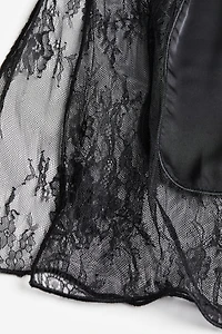 Lace-detail Satin Slip Dress