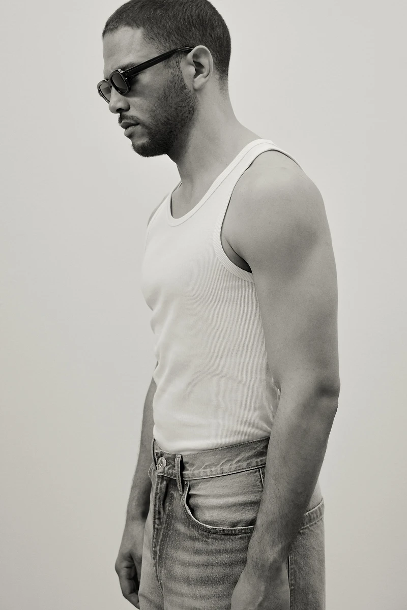 Slim Fit Ribbed Tank Top