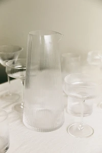 Fluted Glass Carafe