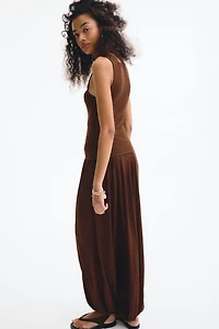 Pointelle-Knit Tie-Detail Top