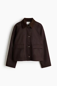 Jacket with Corduroy Collar