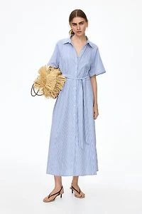 Tie-Belt Shirt Dress