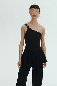 One-Shoulder Thong Bodysuit