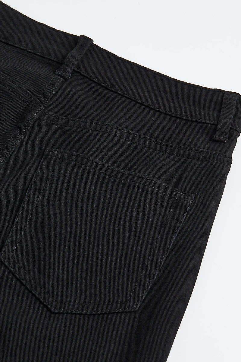 Wide-leg Twill Pants