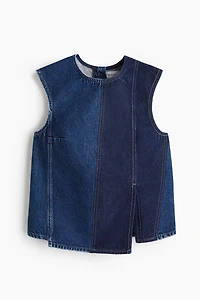 Two-Tone Denim Top