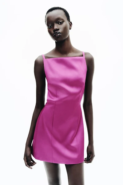 Low-Back Satin Dress