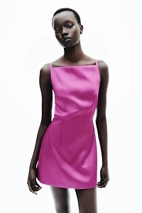 Low-Back Satin Dress