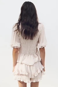 Smocked Plumeti Blouse