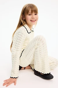 2-Piece Crochet-Look Cotton Set