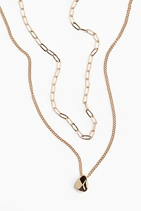 Double-Strand Pendant Necklace