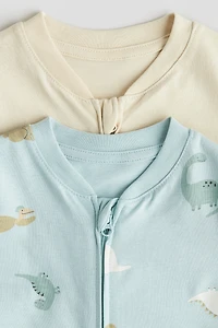 2-pack Cotton Pajama Jumpsuits