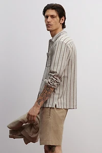 Relaxed-Fit Seersucker Shorts