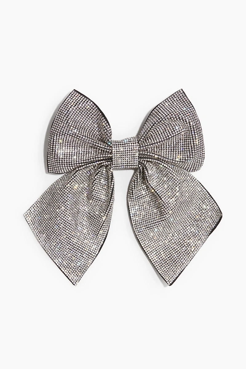 Embellished bow hair clip