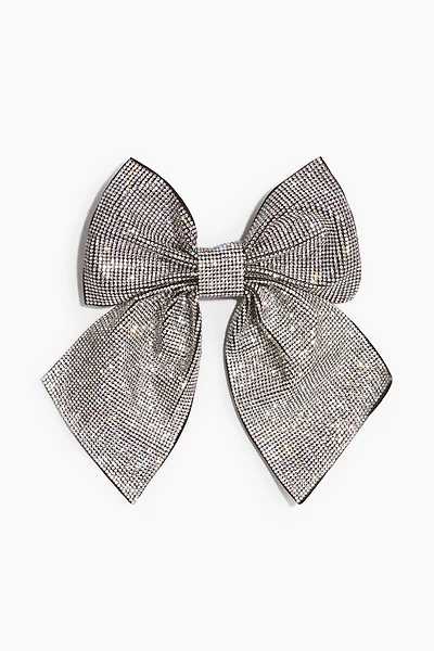 Embellished bow hair clip