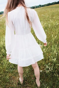 Ladder-Lace-Detail Dress