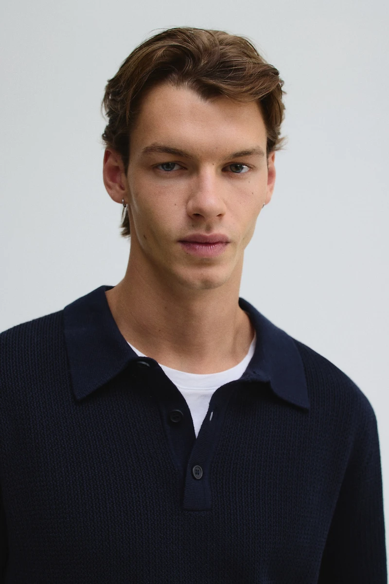 Regular-Fit Knit Polo Shirt