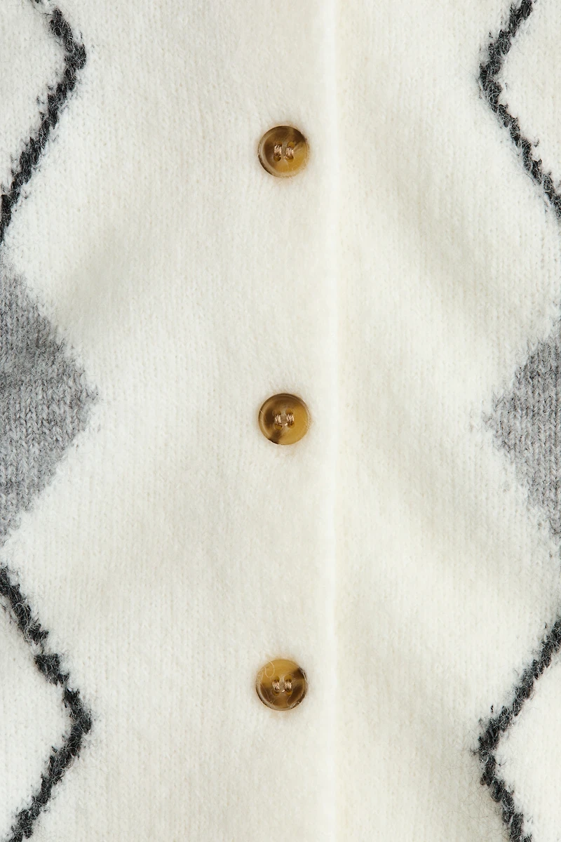 Jacquard-Knit Cardigan