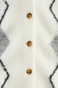 Jacquard-Knit Cardigan