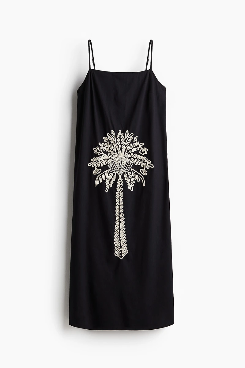 Embroidered Strappy Dress