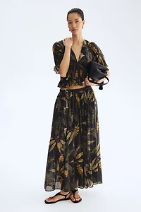 Loose-Fit Viscose-Blend Skirt