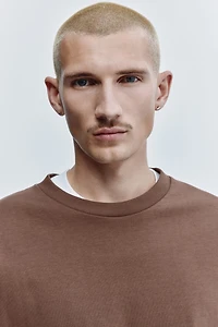 T-shirt à manches longues grande taille en jersey