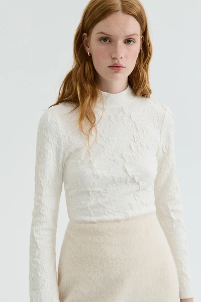 Haut découpé en jersey jacquard