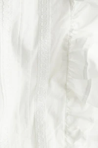 Flounce-Trimmed Cotton Dress