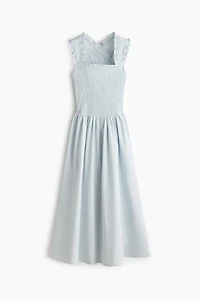 Smocked Poplin Dress