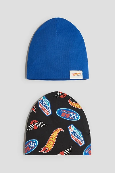2-pack Printed Jersey Beanies
