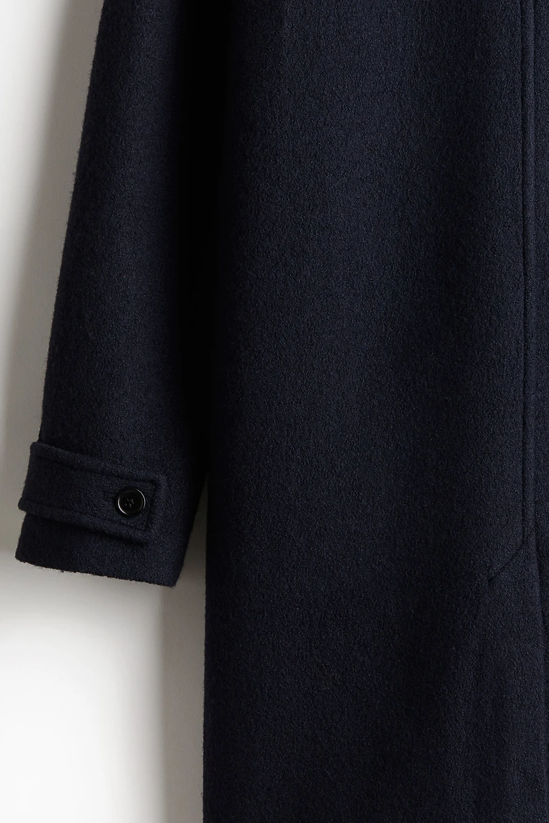 Manteau 3/4 coupe classique en laine mélangée