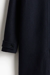 Manteau 3/4 coupe classique en laine mélangée