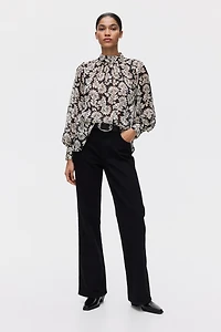 Stand-Up Collar Blouse