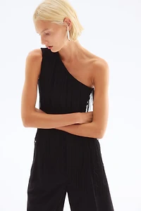 Haut asymétrique à franges