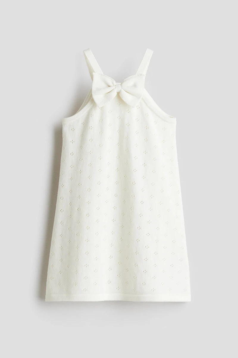 Pointelle-Knit Cotton Dress