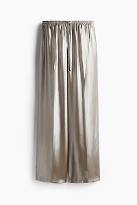 Wide-Leg Drawstring Pants