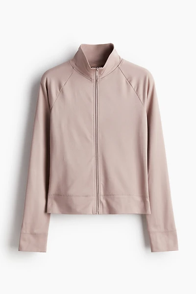 Jersey Cardigan with Zipper