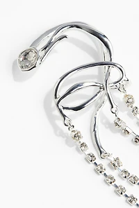 Bague d'oreille avec pendentifs à strass