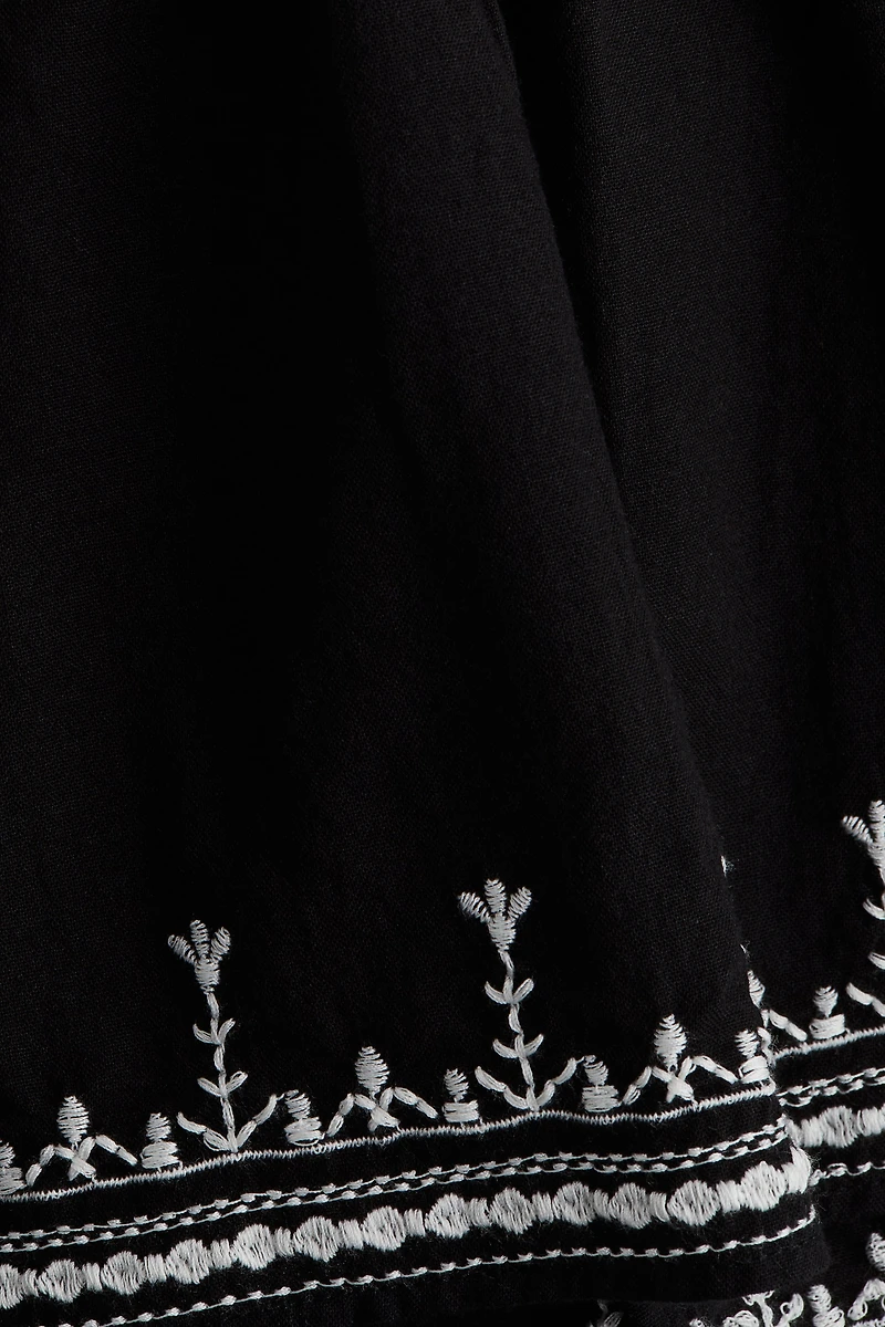 Embroidered Cotton Skirt