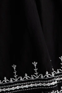Embroidered Cotton Skirt