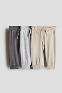 Lot de 3 pantalons jogging en jersey coton