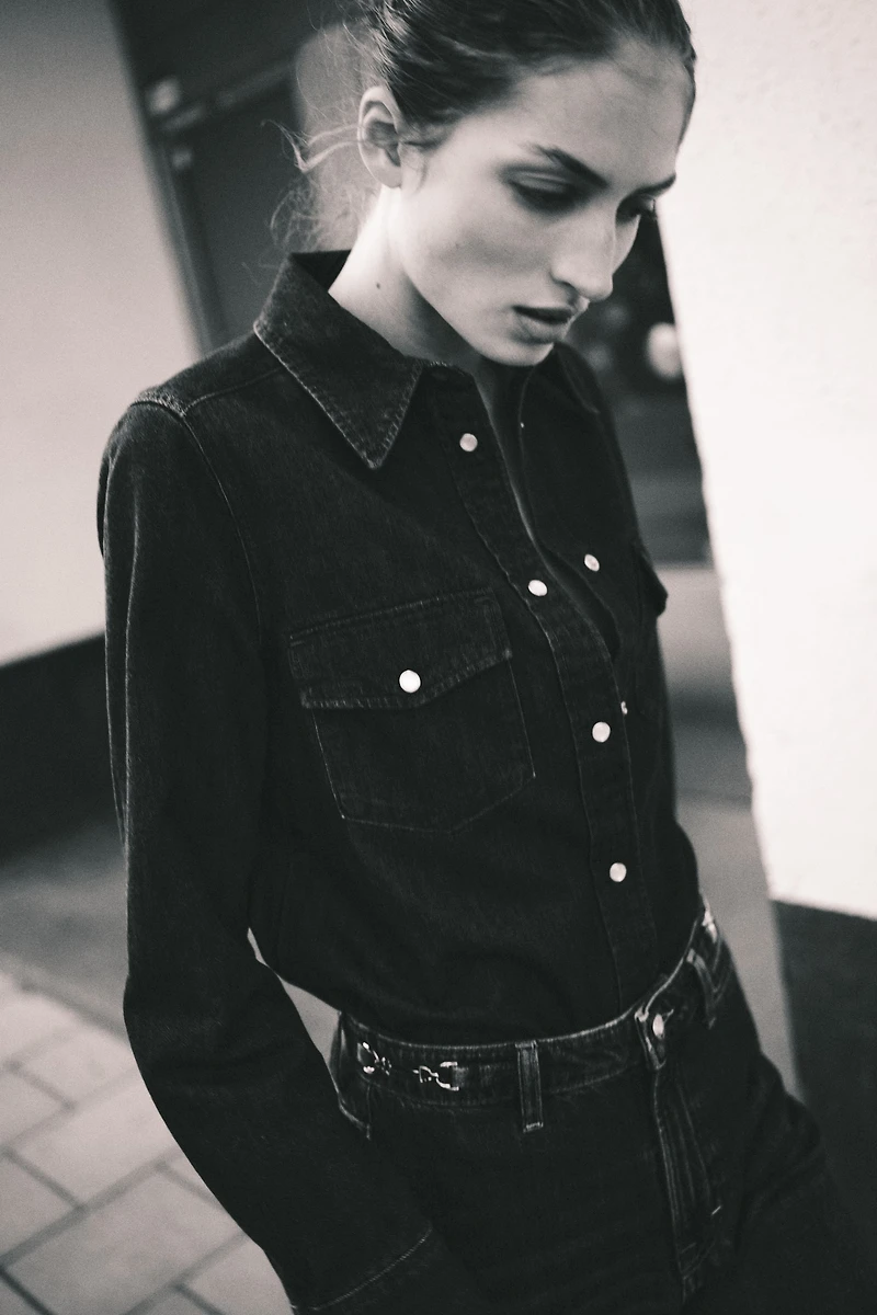 Jean droit taille haute